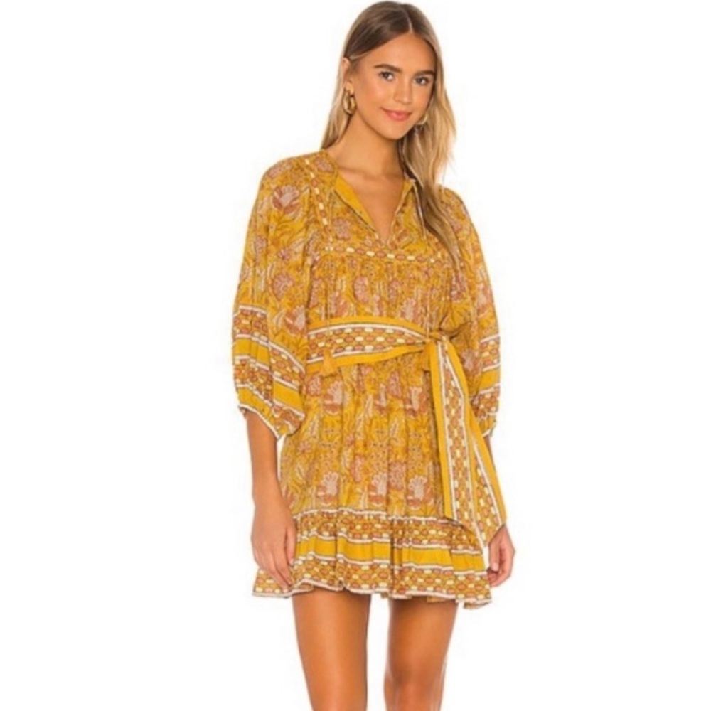 Cleobella Magadalena Mini Dress: Yellow Floral - New with Tags.Perfect condition